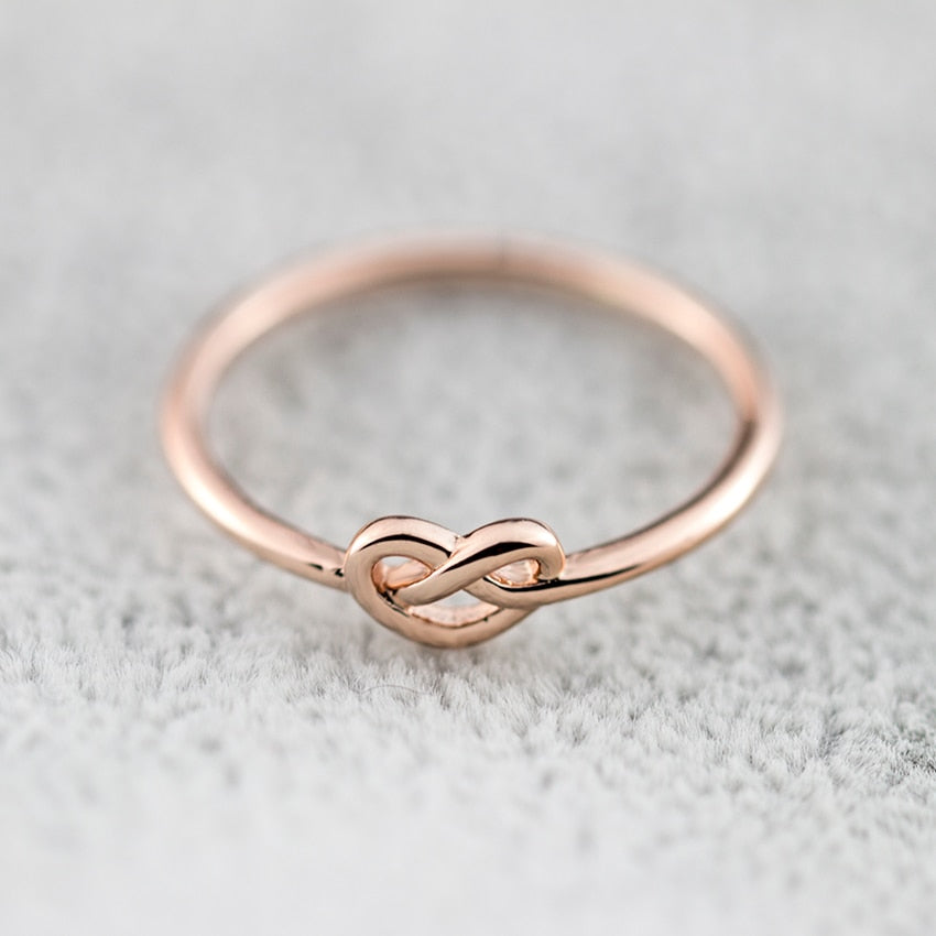Best Gift Simple Knuckle Love Heart Knot Rings For