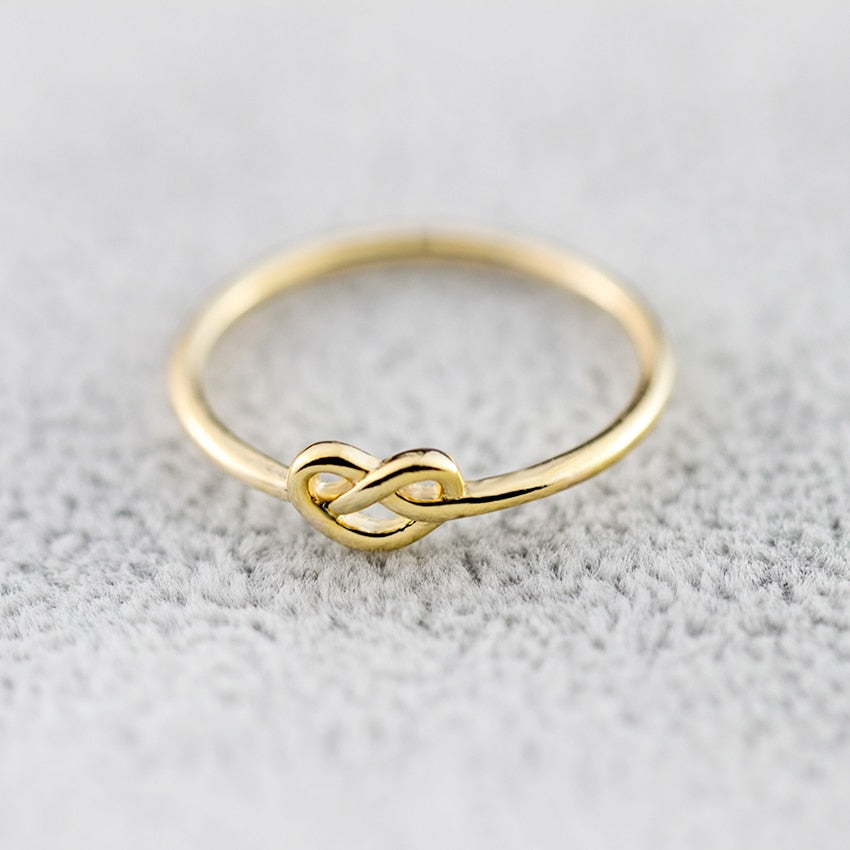 Best Gift Simple Knuckle Love Heart Knot Rings For